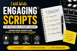 write engaging storytelling scripts for videos