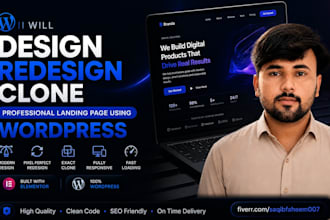 design, redeisgn or clone landing page using wordpress