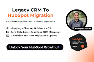 migrate your legacy CRM to hubspot with clean mapping and hubspot setup