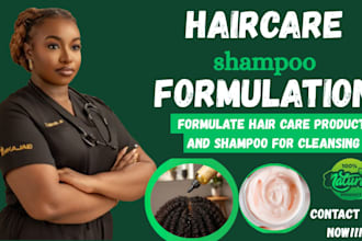 be cosmetics chemist to formulate hair care products and shampoo for cleansing