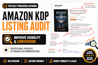 audit your amazon KDP listing for better visibility