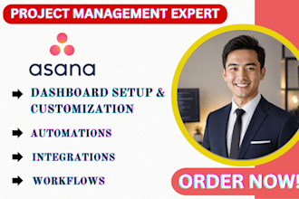 be asana virtual assistant for workspace, automations, integrations and workflow