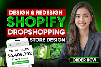 create a high converting shopify store and shopify website for dropshipping