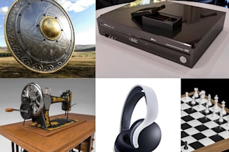 create game ready 3d models with clean topology and textures