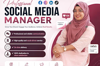 manage social media profiles and create content for it