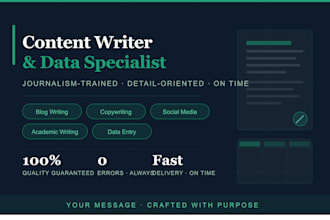 do accurate data entry, encoding, and content writing for your business