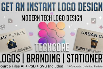 design 3 modern minimalist logo concepts
