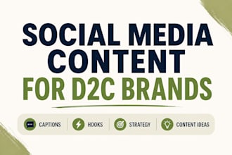 create social media content for your d2c brand