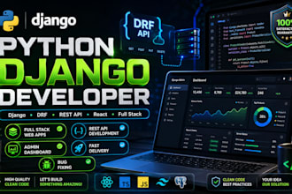 build scalable python django backend apis