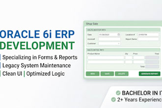 develop and customize oracle 6i forms and reports