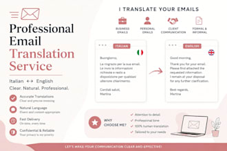 improve and translate your emails professionally