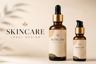 blender skincare label design bottle cosmetic jar label mockup, supplement label