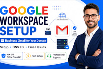 setup google workspace gmail, business email or fix domain issues