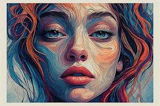 make eye catching abstract art for prints