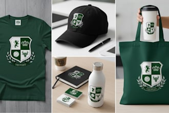 design a modern minimalist logo, brand identity and personal branding kit