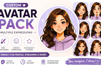 draw custom pngtuber and vtuber avatars in various expressions