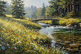 paint a real oil painting on canvas