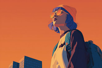 paint a watercolor house portrait or city space illustration