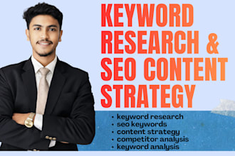 do in depth keyword research and create SEO content strategy to rank