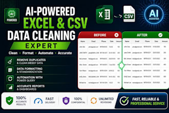 clean and format excel or csv data