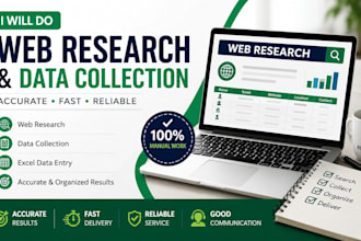 do professional web research and market research
