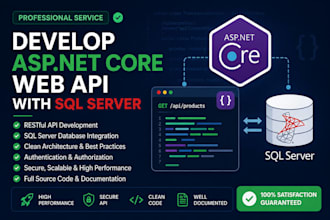 develop asp net core web API with sql server