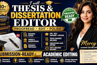 professionally proofread and edit research papers, theses, or dissertations