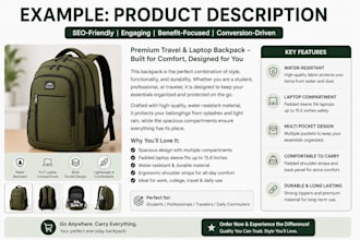 write SEO friendly product descriptions