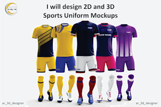 create premium 3d mockups for sportswear and custom clothing designs