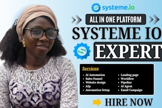 setup systeme io email automation systeme io workflow systeme io landing page