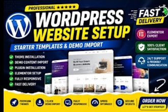 install and setup  wordpress demo template