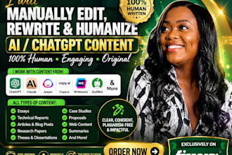manually edit, rewrite, and humanize ai, chatgpt content