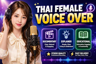 record professional thai e learning and narration voice over