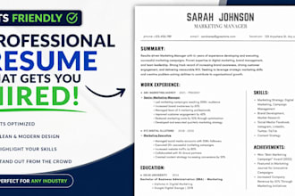 design ats friendly resume