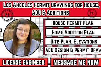 create los angeles permit drawings for house adu and additions