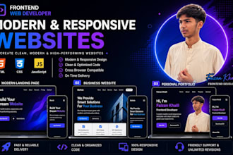 build a modern responsive front end website or landing page