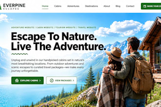 build  wix adventure website cabin website tourism website travel website