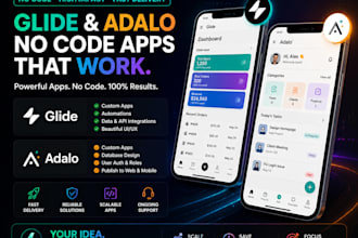 build custom glide and adalo no code apps for business