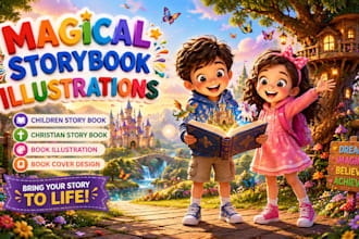 children story book illustration children story children story book illustration