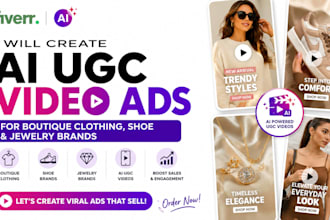 create ai ugc video ads for boutique clothing shoe and jewelry brands