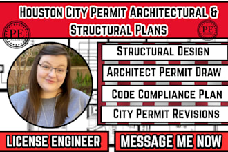 provide houston city permit architectural and structural plans