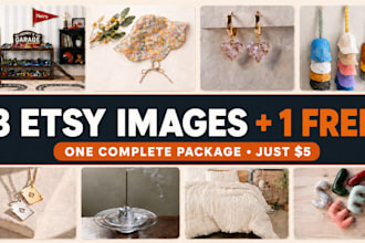 design etsy listing images and product infographics