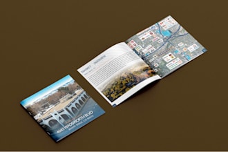 real estate offering memorandum, aerial and drone map design