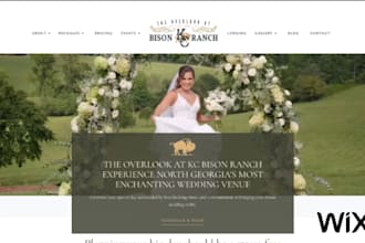 design wix party rental website decor website event styling wedding website