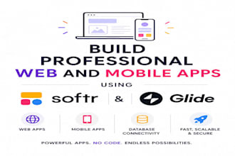 build professional web and mobile apps using softr and glide