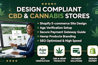 shopify cbd website, cannabis ecommerce store age verification payment gateway