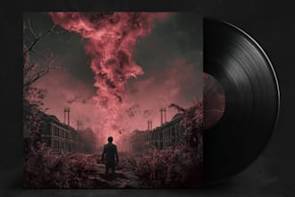 design creative music album cover art or music song artwork