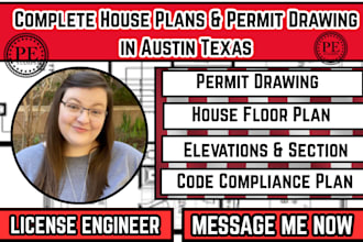 design complete house plans with permit drawings in austin texas