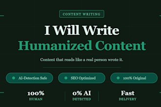write fully humanized content