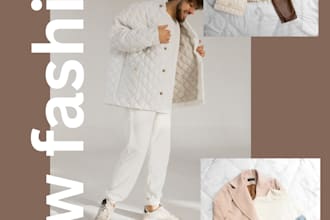 design eye catching fashion posters and social media ads